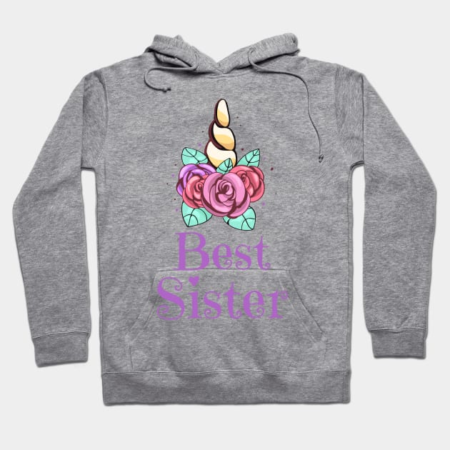 Best Sister Unicorn Family Siblings Hoodie by Foxxy Merch